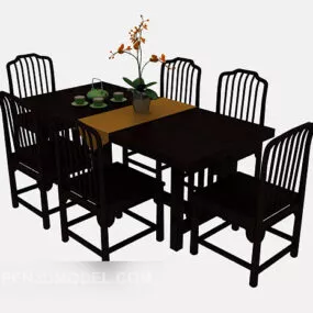 Home Chinese Combination Tabl Chair 3d model