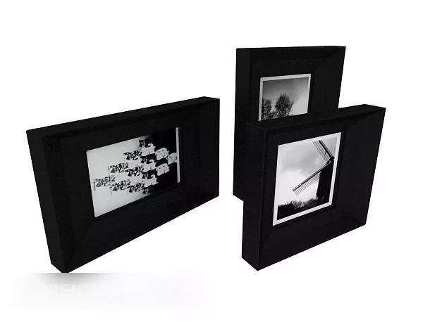 City At Night Photo Frame Decorative 3d model