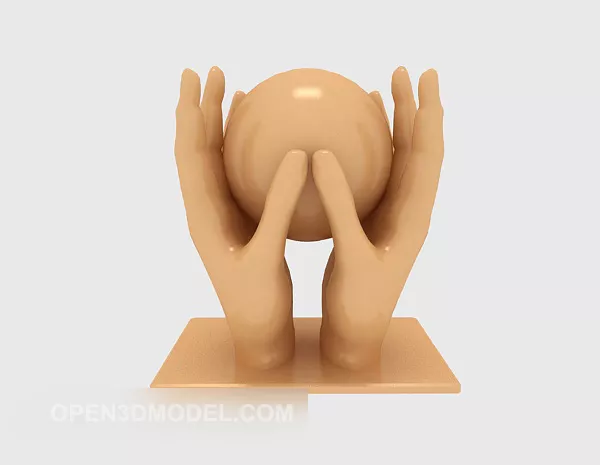 Hand With Globe Figurine Decoration 3d model Hand With Globe Figurine Decoration 3d model