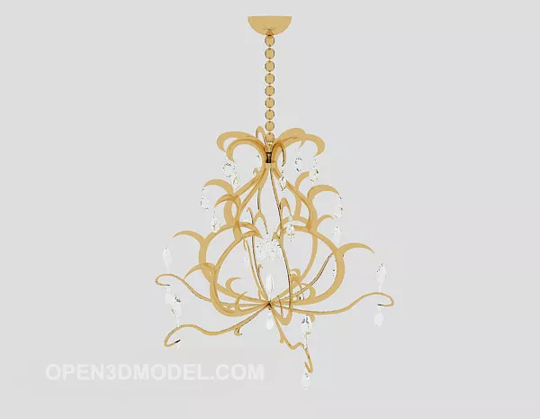 Home European Chandelier 3d model Home European Chandelier 3d model