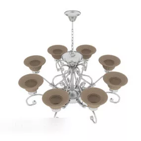 Home European Living Room Chandelier 3d model