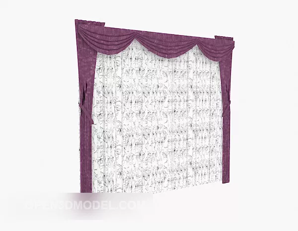 Purple Curtain Textiles 3d model