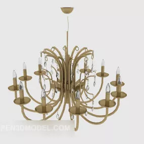 Home Iron European Chandelier 3d model
