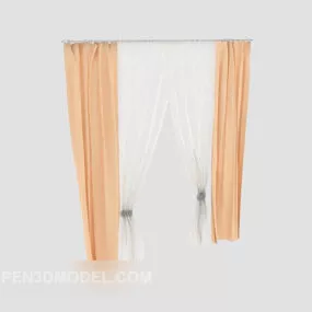 Home Light Color Curtain 3d model