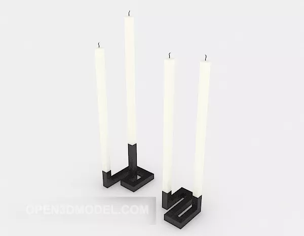 Burning Candle Light 3d model