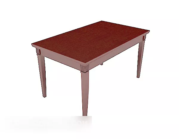 Home Mahogany Table Furniture 3d model Home Mahogany Table Furniture 3d model