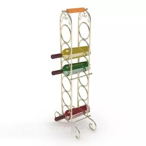 Home Metal Wine Rack 3d model