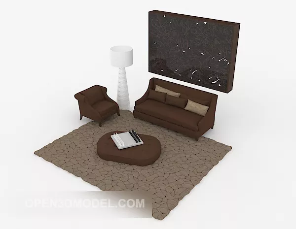 Home Simple Combination Sofa 3d model Home Simple Combination Sofa 3d model