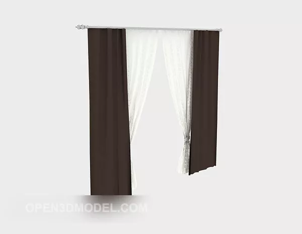 Home Minimalist Curtains 3d model Home Minimalist Curtains 3d model