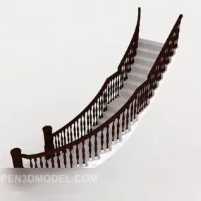 Home Curved Staircase 3d model