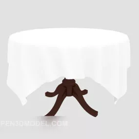 Home Small Round Table 3d model