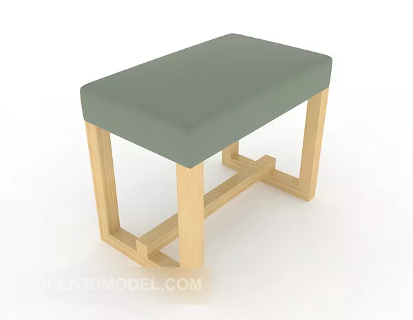 Modern Red Wood Table Stool Furniture 3d model