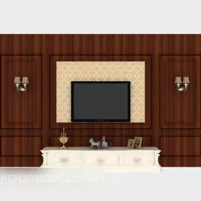 Home Tv Background Wall 3d model