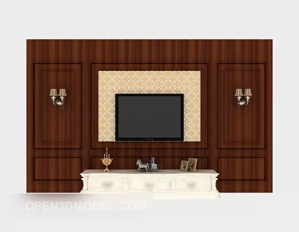 Home Tv Background Wall 3d model Home Tv Background Wall 3d model