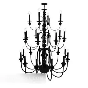 Home Yue European Chandelier 3d model
