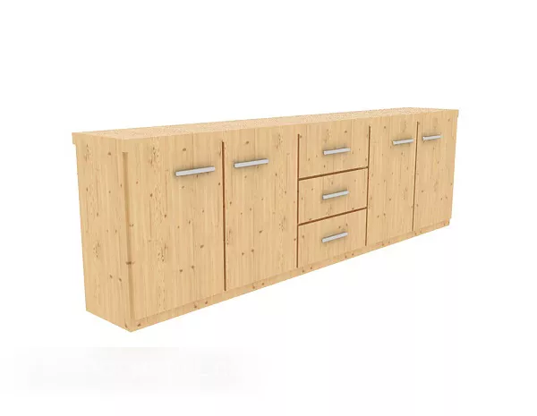 Home All-in-one Cabinet Yellow Wood 3d model Home All-in-one Cabinet Yellow Wood 3d model