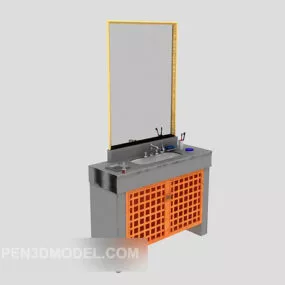 Home Bath Cabinet, Bathroom Mirror 3d model