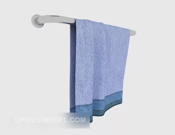 Towels And Round Holder Ring 3d model