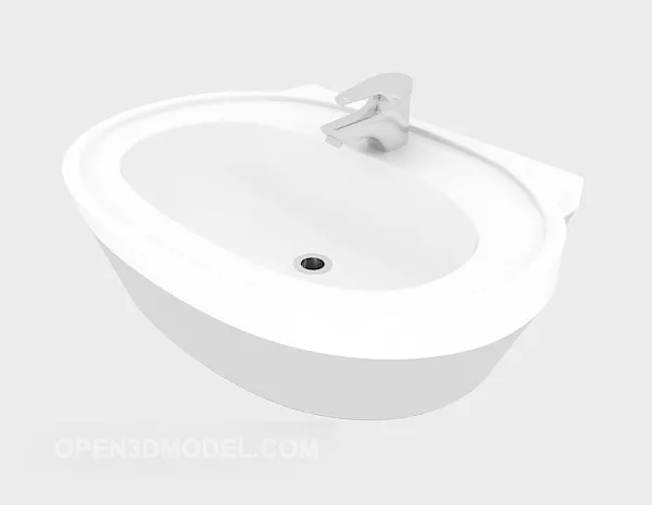 Washbasin With Tap 3d model