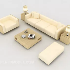 Home Beige Sofa 3d model