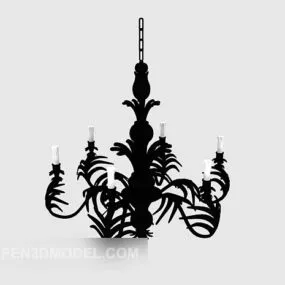 Home Black Craft Chandelier 3d model
