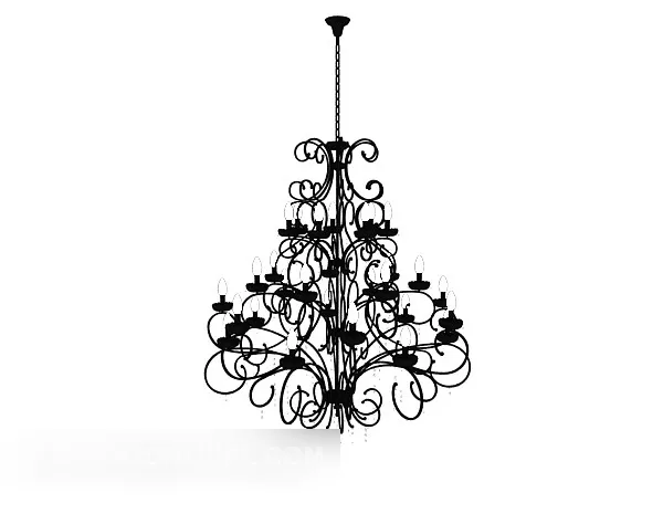 Home Black Personality Chandelier 3d model Home Black Personality Chandelier 3d model