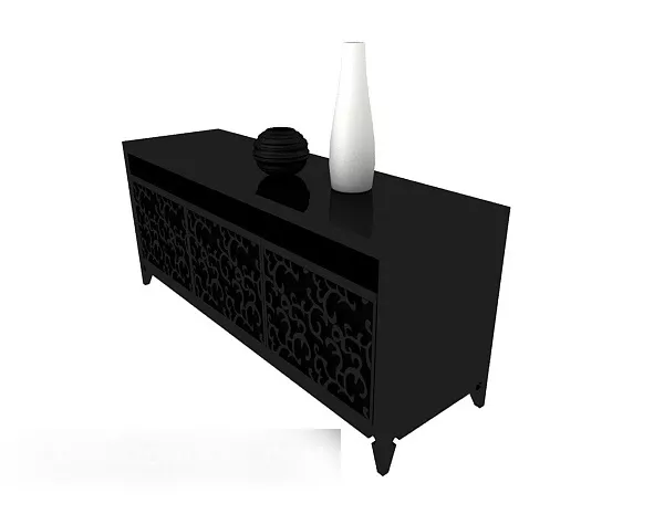 Home Black Side Table 3d model Home Black Side Table 3d model