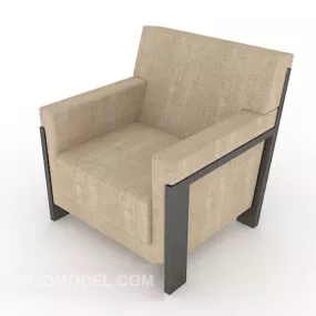 Home Brown Simple Single Sofa 3d model