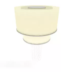 Home Ceiling Lamp Yellow Shade 3d model