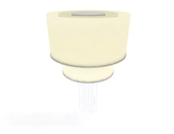 Home Ceiling Lamp Yellow Shade 3d model Home Ceiling Lamp Yellow Shade 3d model