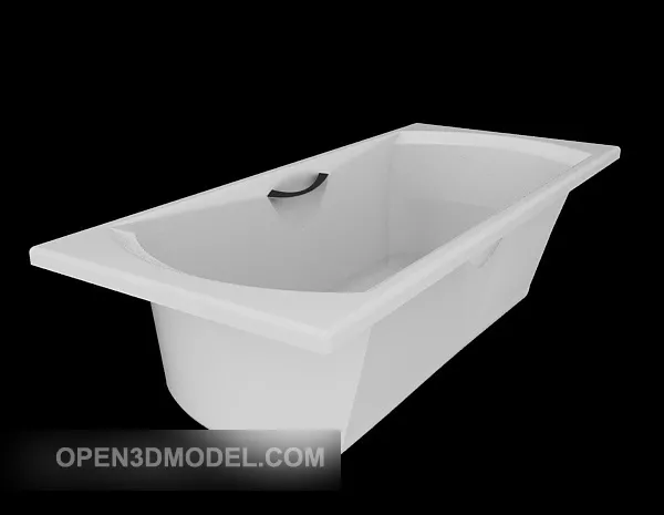 Antique Wash Basin With Curved Mirror 3d model