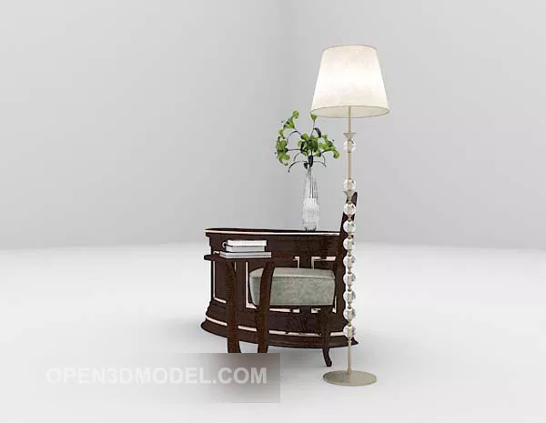 Home Chair With Floor Lamp Combination 3d model Home Chair With Floor Lamp Combination 3d model