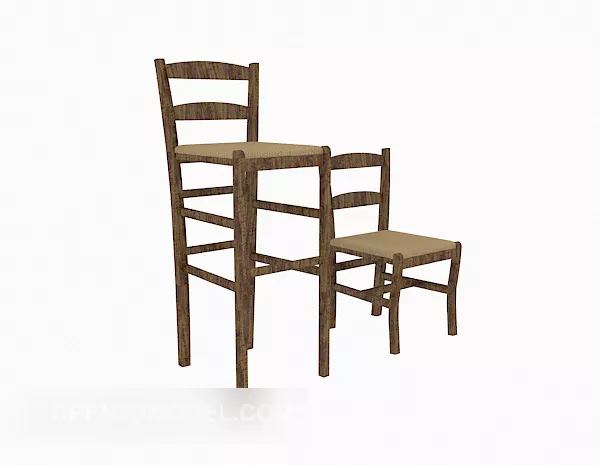 Home Chair Solid Wood Simple Design 3d model Home Chair Solid Wood Simple Design 3d model