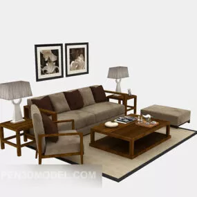 Home Sofa Vintage Style 3d model