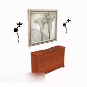 Vintage Decoration Hall Cabinet 3d model