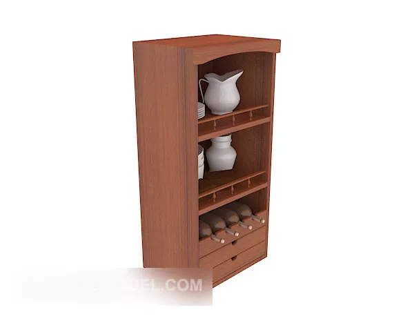 Home Display Cabinet Mahogany Wooden 3d model Home Display Cabinet Mahogany Wooden 3d model