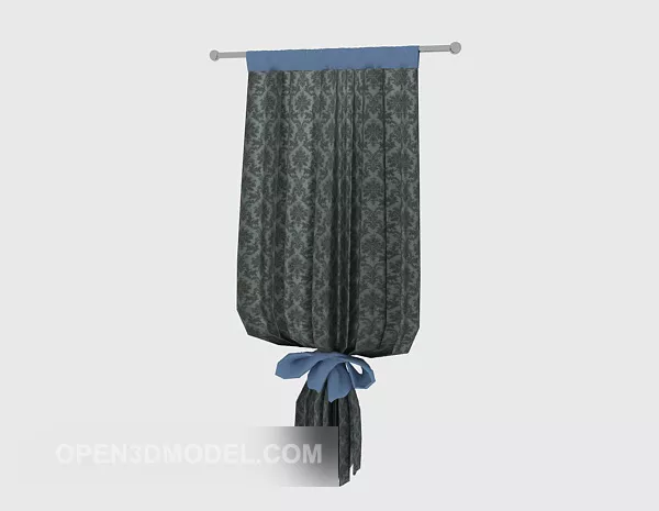 Realistic Vintage Curtain 3d model