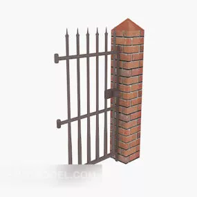Home Fence Iron Gate 3d model