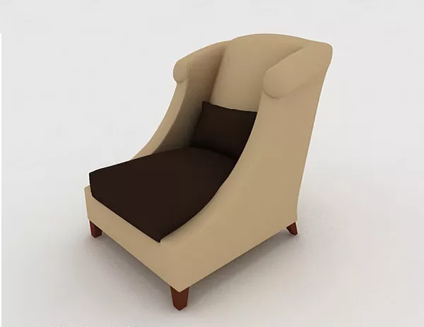 Home Generous Single Sofa Furniture 3d model Home Generous Single Sofa Furniture 3d model