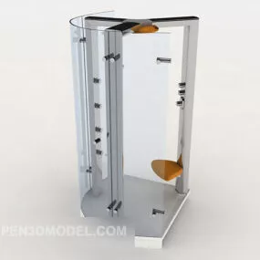 Home Glass Bath Room 3d model