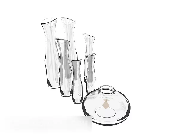 Plastic Drink Bottle Stack 3d model