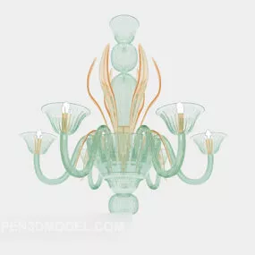 Home Glass Chandelier 3d model