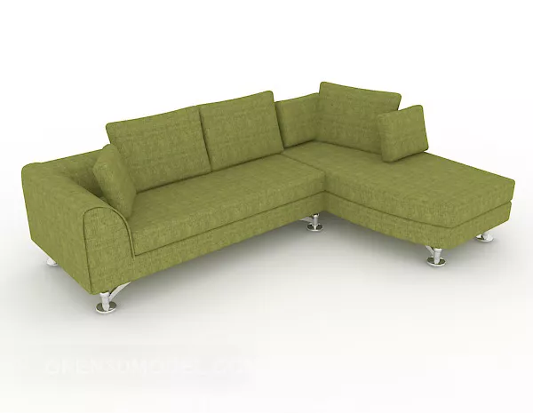 Home Green Fabric Multi-seaters Sofa 3d model Home Green Fabric Multi-seaters Sofa 3d model