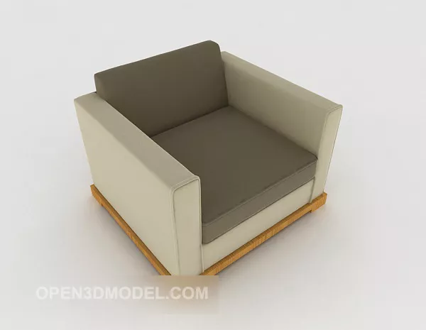 Home Grey-brown Single Sofa 3d model Home Grey-brown Single Sofa 3d model