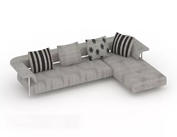 Home Grey Sofa Set 3d model Home Grey Sofa Set 3d model