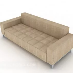 Home Brown-grey Multiplayer Sofa 3d model