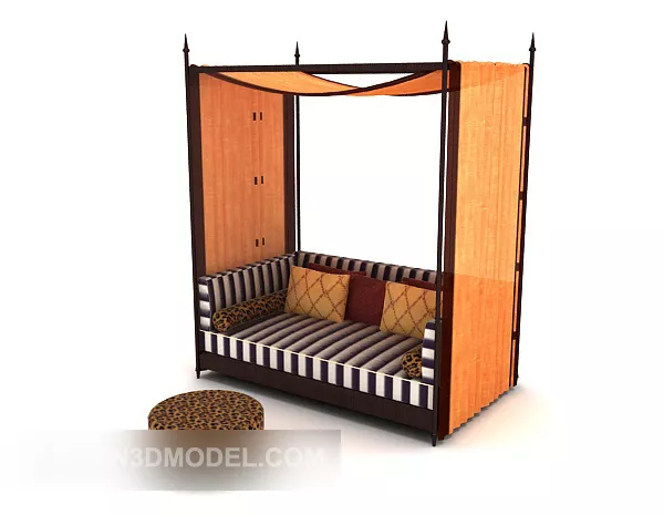 Banner Frame With Poster Frame 3d model
