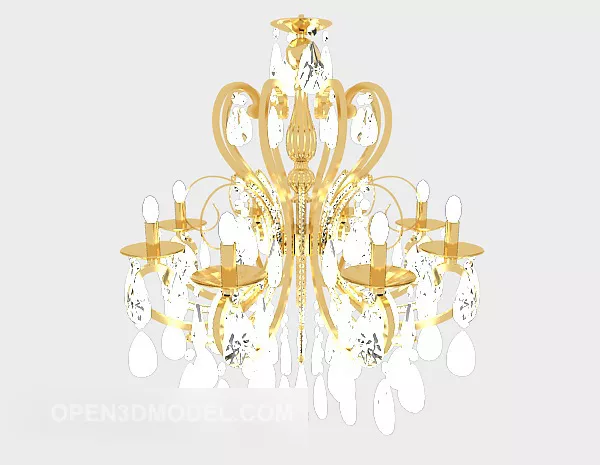 Home High-end Crystal Chandelier 3d model Home High-end Crystal Chandelier 3d model
