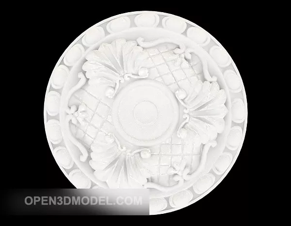 Rosette Flower Ceiling Decoration 3d model