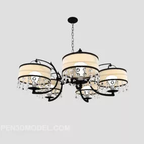 Home Living Room Vintage Chandelier 3d model